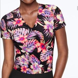 Pink Victoria’s Secret Ultimate Wrap Floral Top NWT